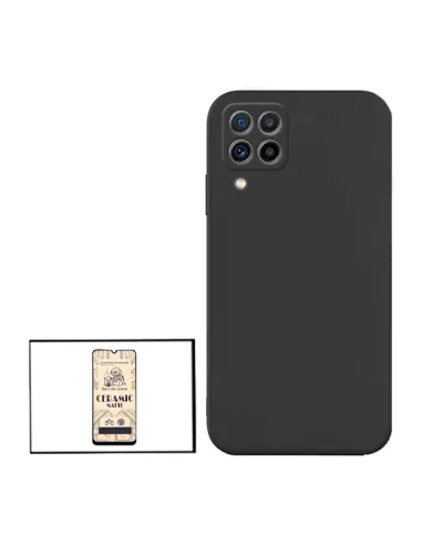 Kit Película CeramicGlass + Capa Silicone Líquido para Samsung Galaxy F22