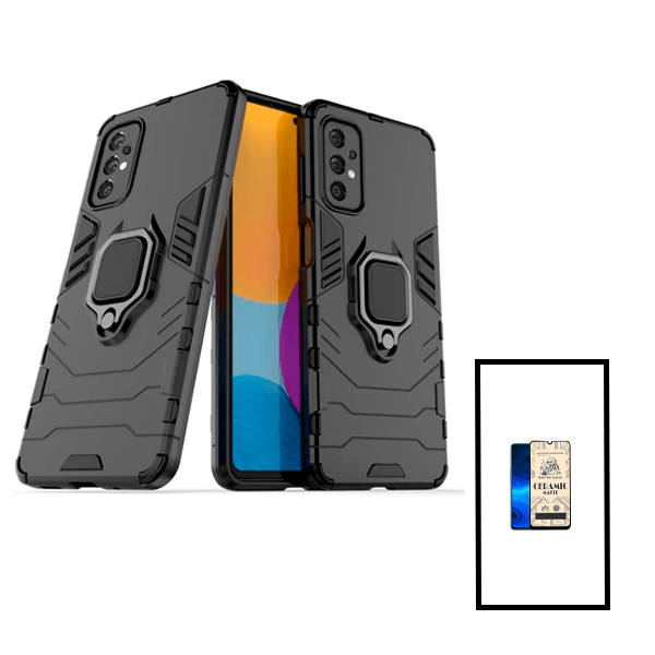 Kit Película CeramicGlass + Capa 3X1 Military Defender para Samsung Galaxy A23 5G - Preto
