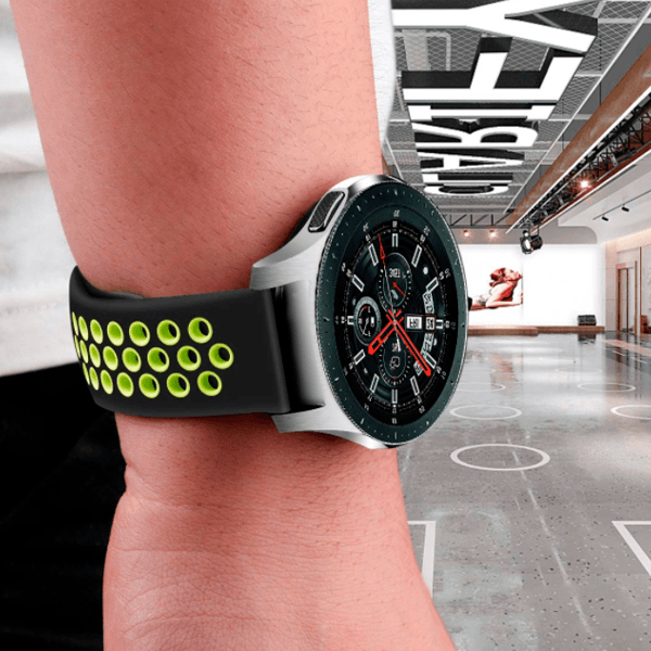 Bracelete Sportystyle PHONECARE Para Garmin Venu 4 - 45 mm - Preto / Verde