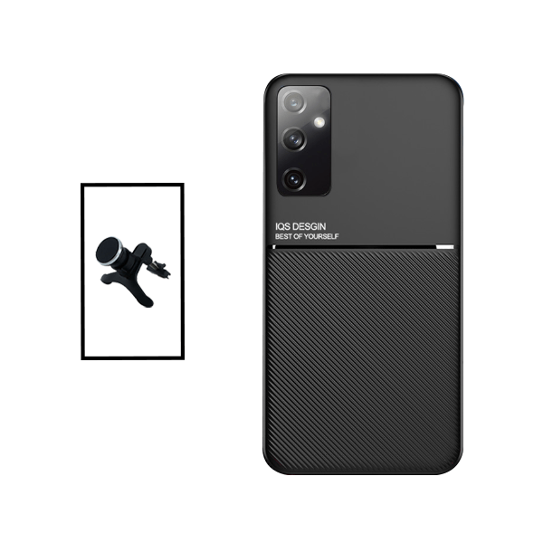 Kit Capa Magnetic Lux + Suporte Magnético de Carro Reforçado para Samsung Galaxy M23 - Preto