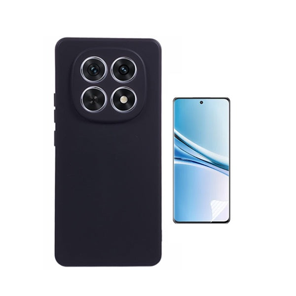 Kit Película Hydrogel Frente + Capa Silicone Líquido PHONECARE Para Xiaomi Redmi Note 15 4G - Preto