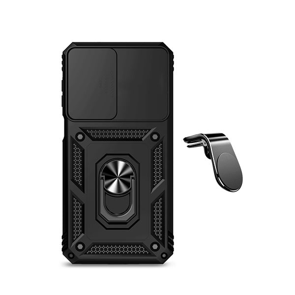 Kit Suporte L + Capa Magnetic Slide Window PHONECARE Para Samsung Galaxy A27 5G - Preto