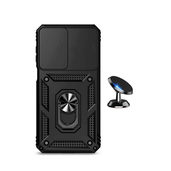 Kit Suporte Magnético + Capa Magnetic Slide Window PHONECARE Para Samsung Galaxy A27 5G - Preto