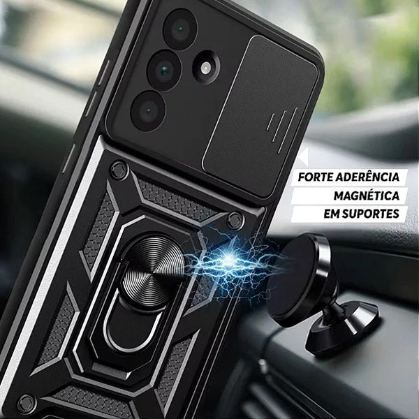 Kit Película Hydrogel Frente + Capa Magnetic Slide Window PHONECARE Para Samsung Galaxy A36 5G - Preto