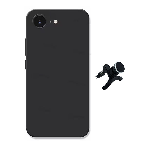 Kit Suporte Magnético Reforçado + Capa Silicone Líquido PHONECARE Para Apple iPhone 17e - Preto