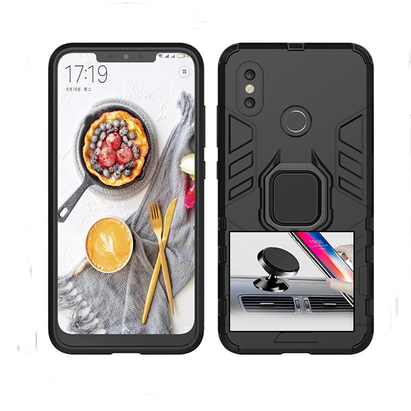 Kit Suporte Magnético de Carro + Capa 3X1 Military Defender para Xiaomi Mi 8