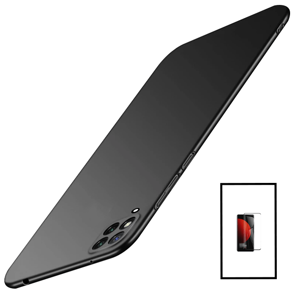 Kit Vidro Premium Full Cover + Capa SlimShield para Samsung Galaxy M53 - Preto