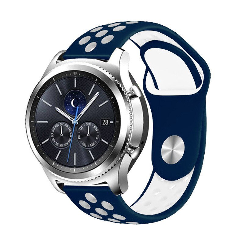 Bracelete Sportystyle PHONECARE Para Honor Watch 6 Plus - Azul Escuro / Branco