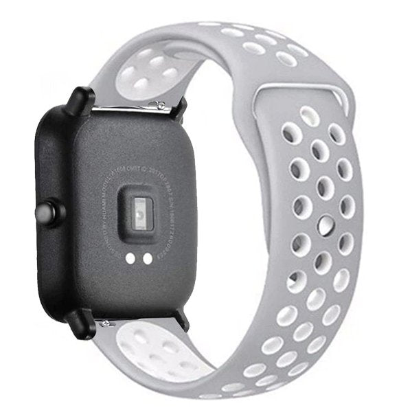 Bracelete SportyStyle para Huawei Watch GT 3 46mm - Cinza / Branco