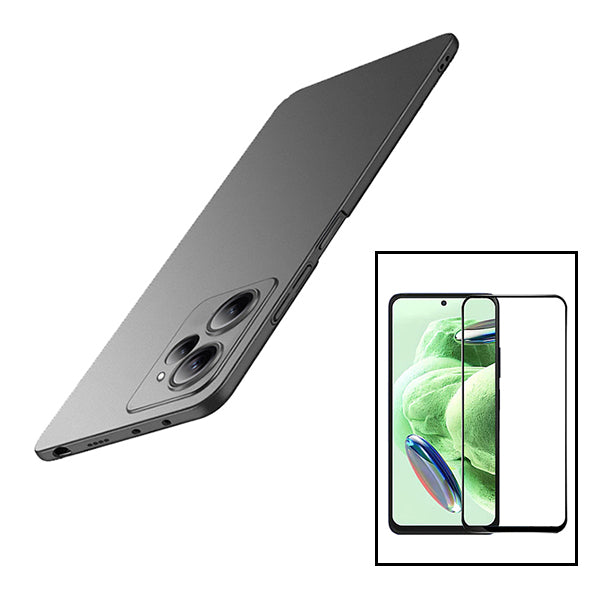 Kit Vidro Premium Full Cover + Capa SlimShield para Xiaomi Poco X5 Pro - Preto