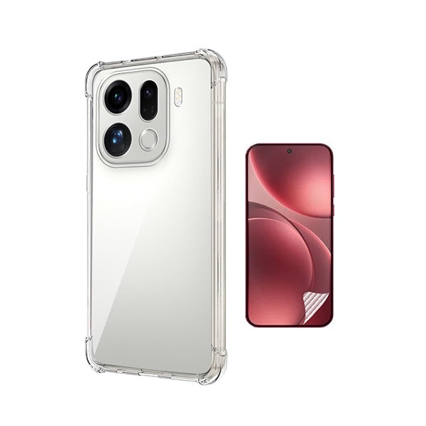 Kit Capa Superprotect Anti-Shock + Pelicula Hydrogel Frente PHONECARE Para Oppo Find X9 Pro - Transparente