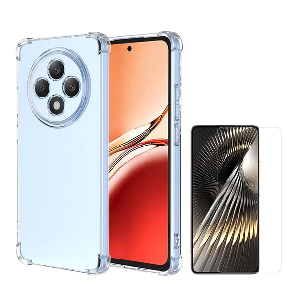 Kit Capa Superprotect Anti-Shock + Película de Vidro Clearglass para Oppo Reno12 FS 5G - Transparente
