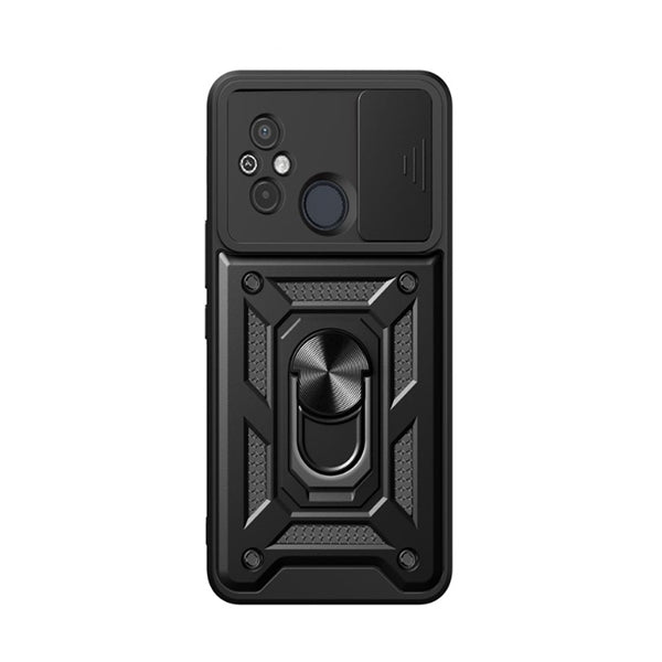 Capa Magnetic Military Defender Slide Window Anti-Impacto para Xiaomi Poco C55 - Preto