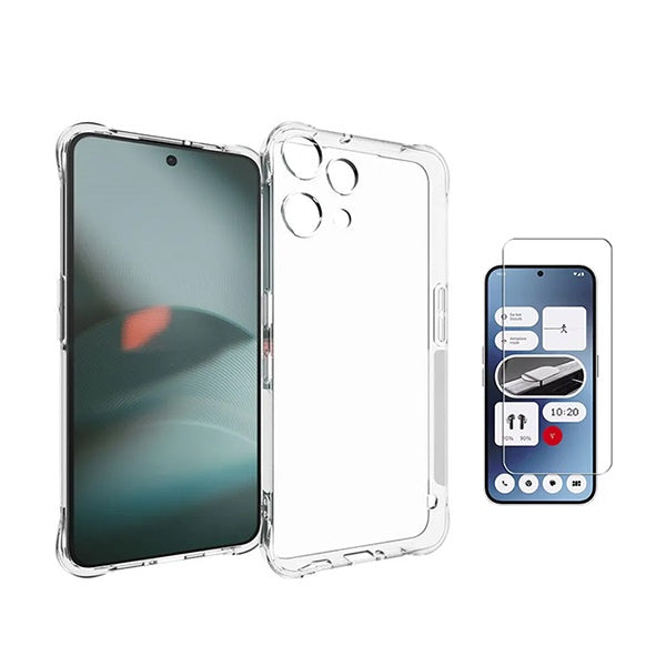Kit Capa Superprotect Anti-Shock + Película de Vidro Clearglass PHONECARE Para Nothing Phone (3a) Lite - Transparente