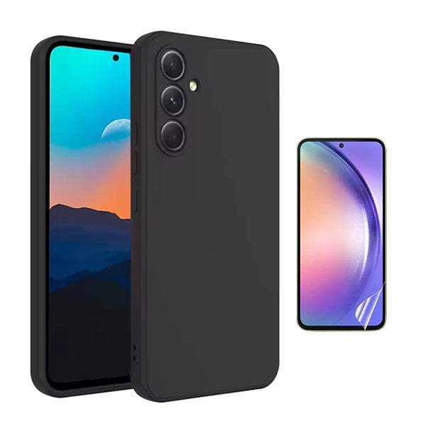 Kit Película Hydrogel Frente + Capa Silicone Líquido Phonecare Para Samsung Galaxy A36 - Preto
