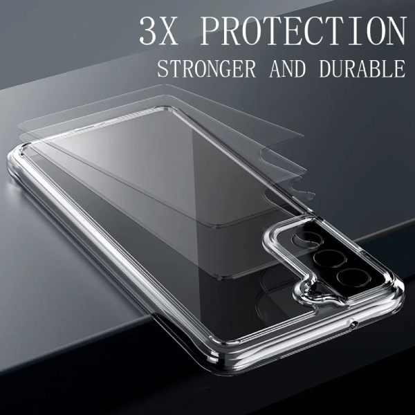 Kit Capa Superprotect Anti-Shock + Película de Vidro Anti-Spy PHONECARE Para Apple iPhone 17 Air - Transparente