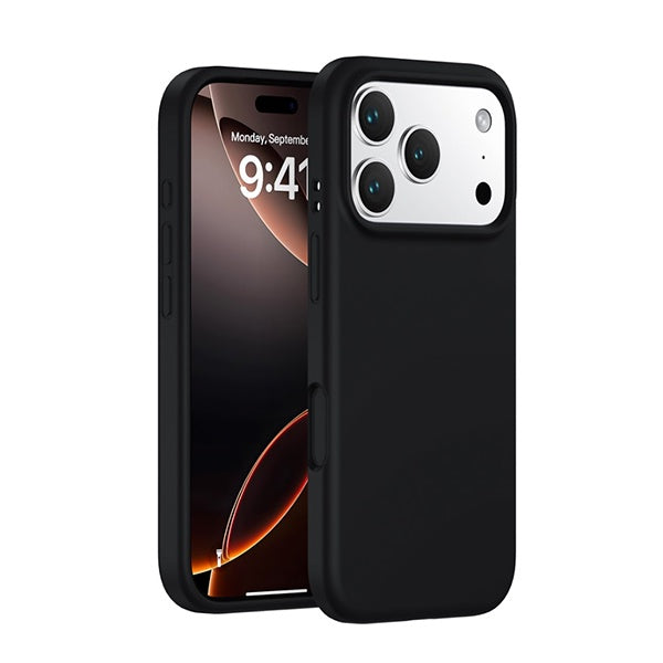 Kit 2x Capa Silicone Líquido PHONECARE Para Apple iPhone 17 Pro Max - Preto / Rosa