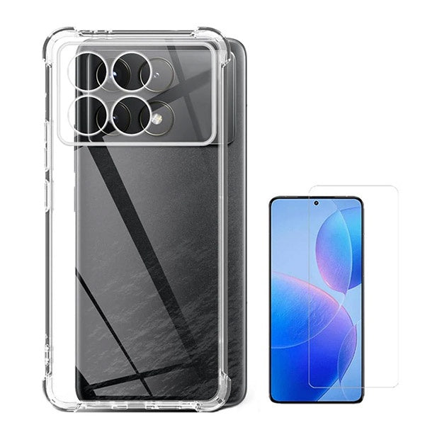 Kit Capa Superprotect Anti-Shock + Película de Vidro Clearglass para Xiaomi Poco F6 Pro - Transparente