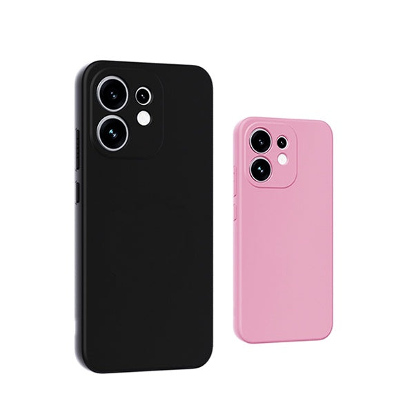 Kit 2x Capa Silicone Líquido PHONECARE Para Oppo Reno16 - Preto / Rosa
