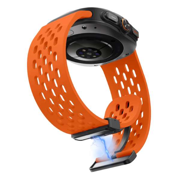 Bracelete MagneticBreathSilicon PHONECARE Para Honor Watch 5 Pro - Laranja