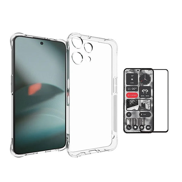 Kit Capa Superprotect Anti-Shock + Vidro Temperado PHONECARE Para Nothing Phone (3a) Lite - Transparente
