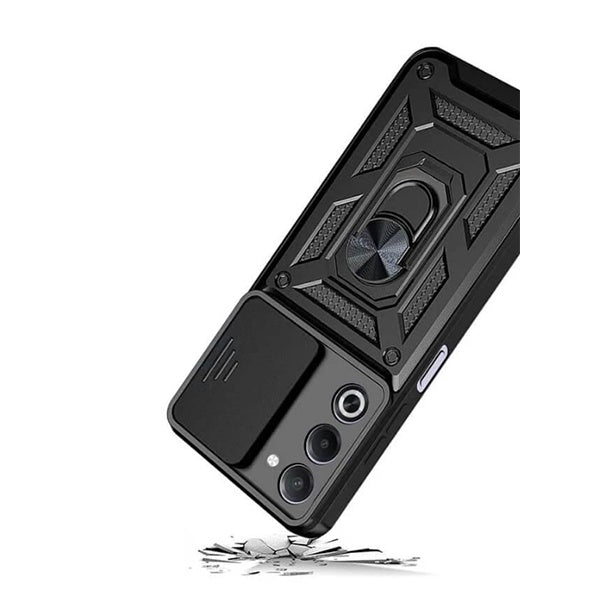 Kit Suporte Magnético + Capa Magnetic Slide Window PHONECARE Para Oppo A5 5G  - Preto