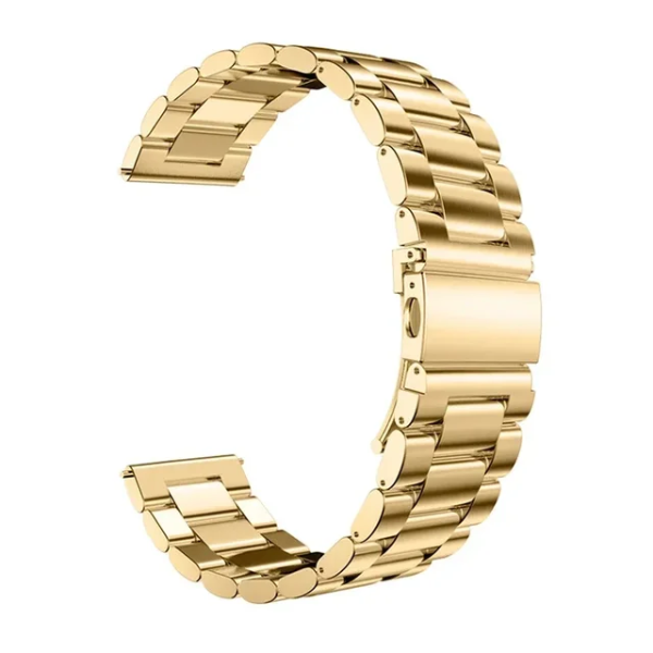 Bracelete Aço Stainless Lux + Ferramenta PHONECARE Para OnePlus Watch 4 - Ouro