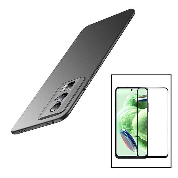 Kit Vidro Premium Full Cover + Capa SlimShield para Xiaomi Poco F5 Pro - Preto