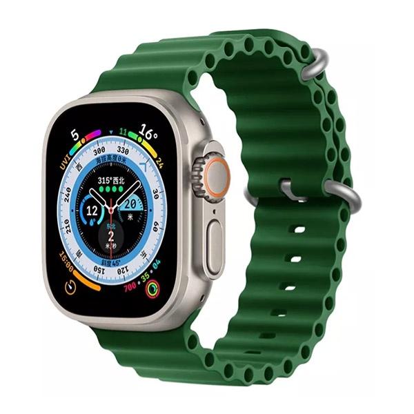 Bracelete Silicone Ocean Waves para Apple Watch Series 6 - 44mm - Verde