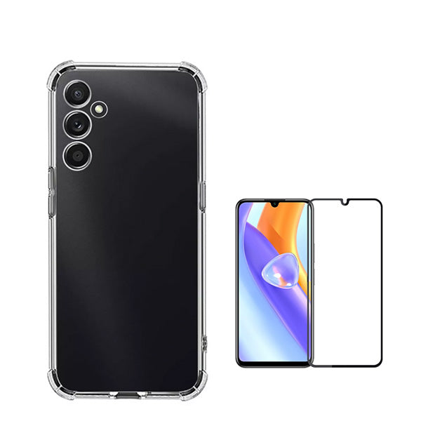 Kit Capa Superprotect Anti-Shock + Vidro Premium Full Cover para Samsung Galaxy M15 - Transparente