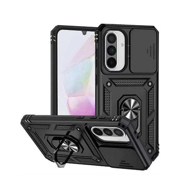 Kit Vidro Clearglass + Capa Magnetic Slide Window + Suporte Magnético Reforçado  PHONECARE Para Samsung Galaxy A17 5G - Preto
