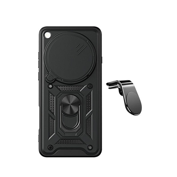 Kit Suporte L + Capa Magnetic Slide Window PHONECARE Para Oppo Find X9 Ultra - Preto