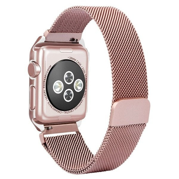 Bracelete Milanese Loop Fecho Magnético PHONECARE Para Apple Watch Series 12 - 42mm - Rosa