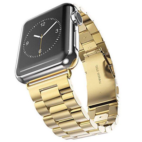 Bracelete Aço Stainless Lux + Ferramenta PHONECARE Para Apple Watch Series 12 - 42mm - Ouro