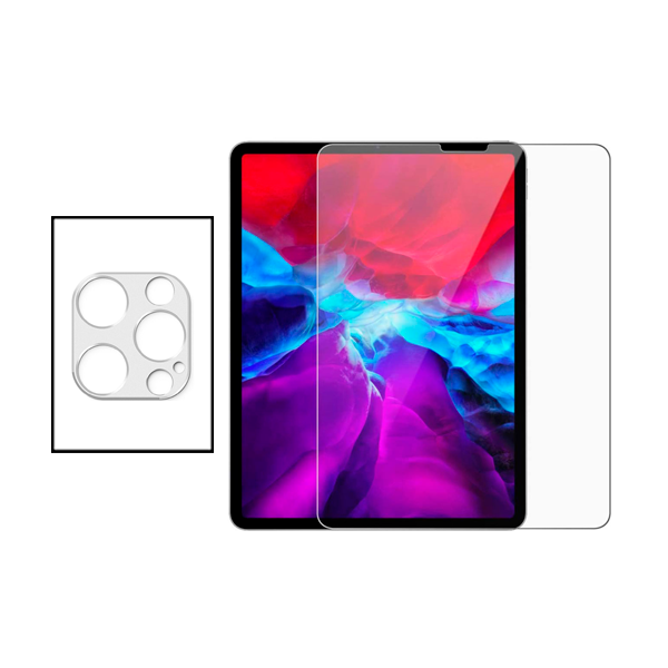 Kit Película de Camara Traseira + Vidro Premium Full Cover 9H para Apple iPad Pro 2020 11"