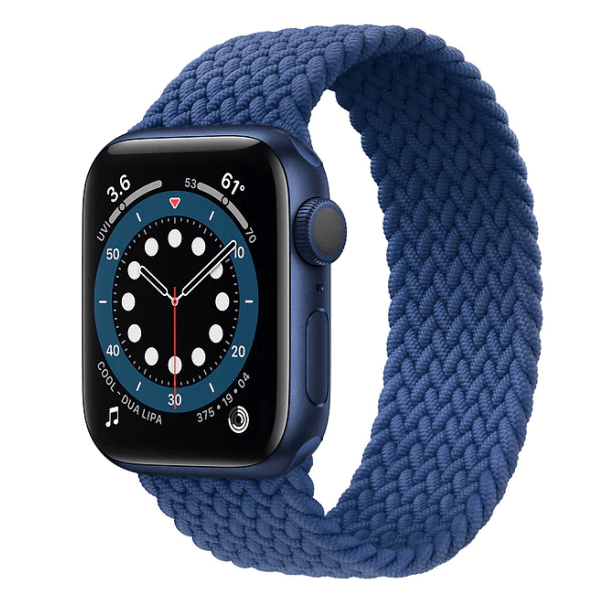 Bracelete Braided Solo NylonSense para Apple Watch Series SE - 44mm (Pulso:170-182mm) - Azul Escuro
