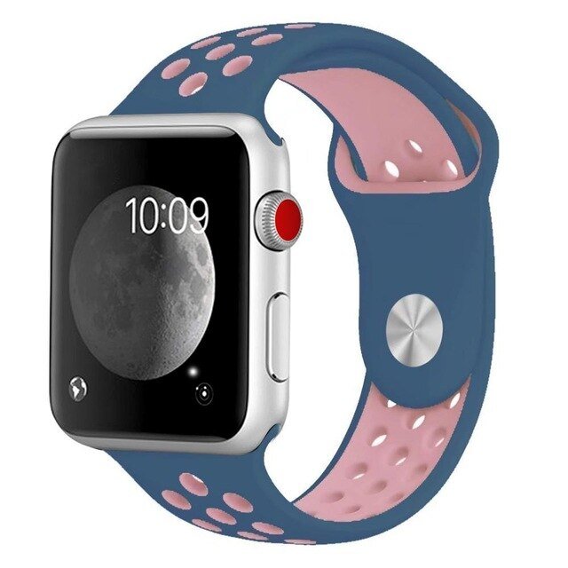 Bracelete Sportystyle PHONECARE Para Apple Watch Ultra 4 - Azul Escuro / Rosa