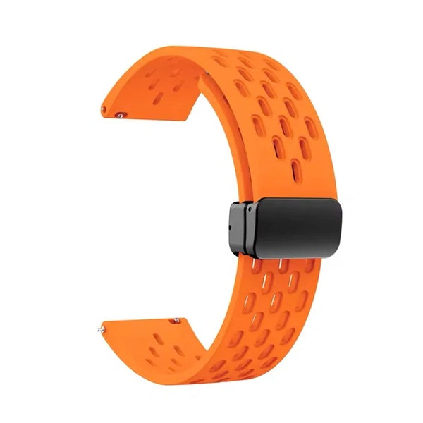 Bracelete MagneticBreathSilicon PHONECARE Para Garmin Forerunner 570 - 42mm - Laranja