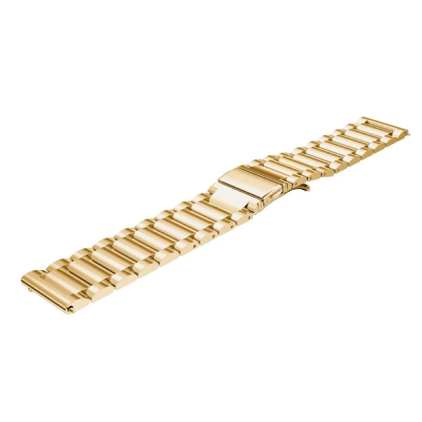 Bracelete Aço Stainless Lux + Ferramenta PHONECARE Para Honor Watch 5 Pro - Ouro