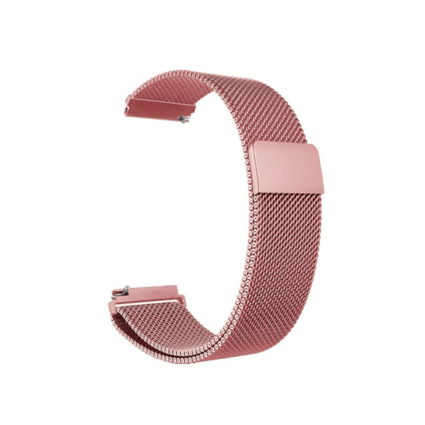 Bracelete Milanese Loop Fecho Magnético para Garmin Série Legacy Hero, Capitã Marvel - 40mm - Rosa