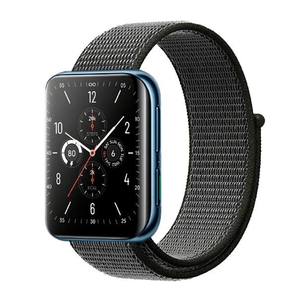 Bracelete NylonSense para Oppo Watch 46mm Wi-Fi - Preto