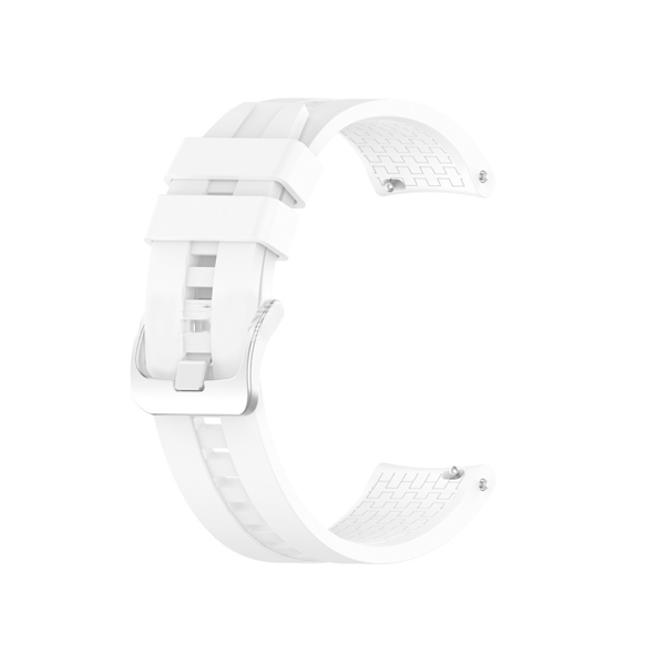 Bracelete SmoothSilicone Com Fivela para Garmin Vivomove Luxe - 42mm - Branco
