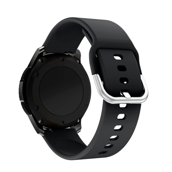 Bracelete SmoothSilicone Com Fivela para Garmin Vivomove 3S - Preto