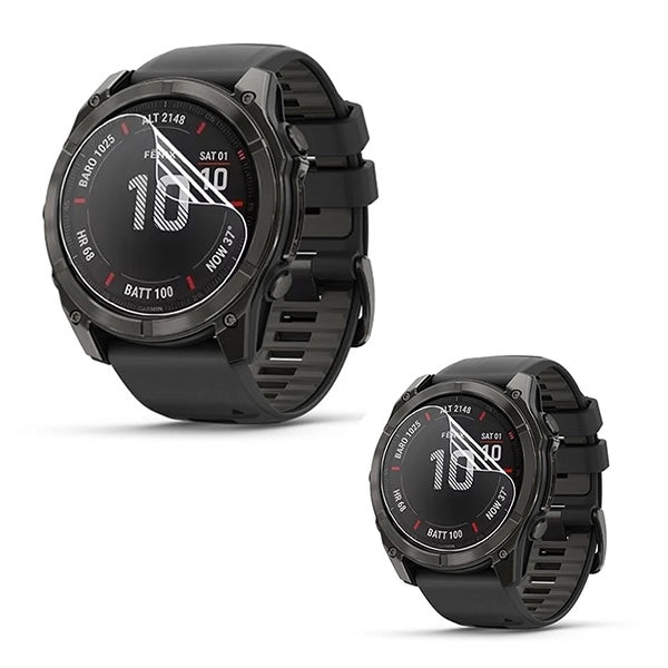 Kit 2x Película Hydrogel Para Garmin Fenix 8 - 51mm Solar Sapphire - Transparente