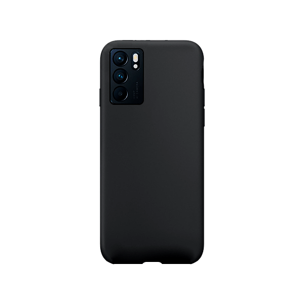Capa Silicone Líquido para Oppo Reno6 5G - Preto