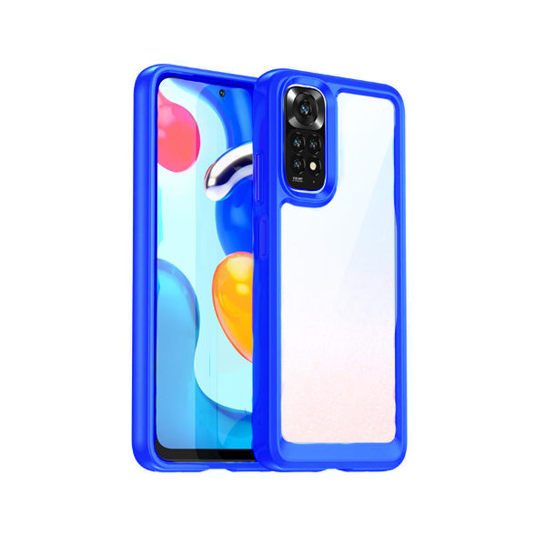Capa AluminArmor Airbag Protection para Xiaomi Redmi Note 11 - Transparente/ Azul Escuro