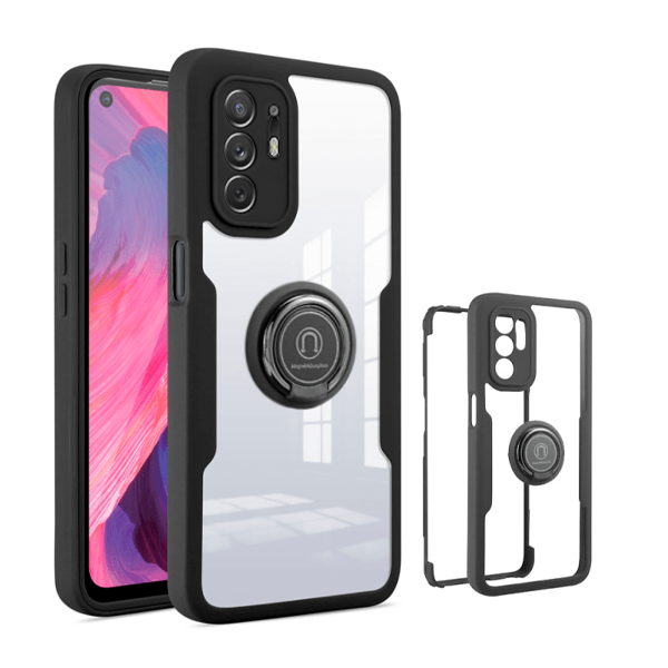 Capa Anti-Crash Magnetic 360 Protection á Prova de Choque Frente e Verso para Oppo A94 5G - Preto