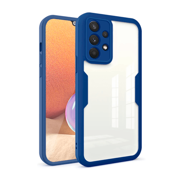 Capa Anti-Crash 360 Protection á Prova de Choque Frente e Verso para Samsung Galaxy A72 - Azul Escuro