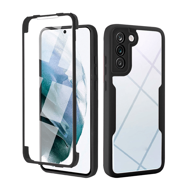 Capa Anti-Crash 360 Protection á Prova de Choque Frente e Verso para Samsung Galaxy S21 - Preto