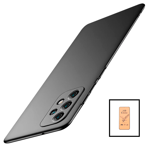 Kit Película CeramicGlass + Capa SlimShield para Samsung Galaxy A52s 5G Preto